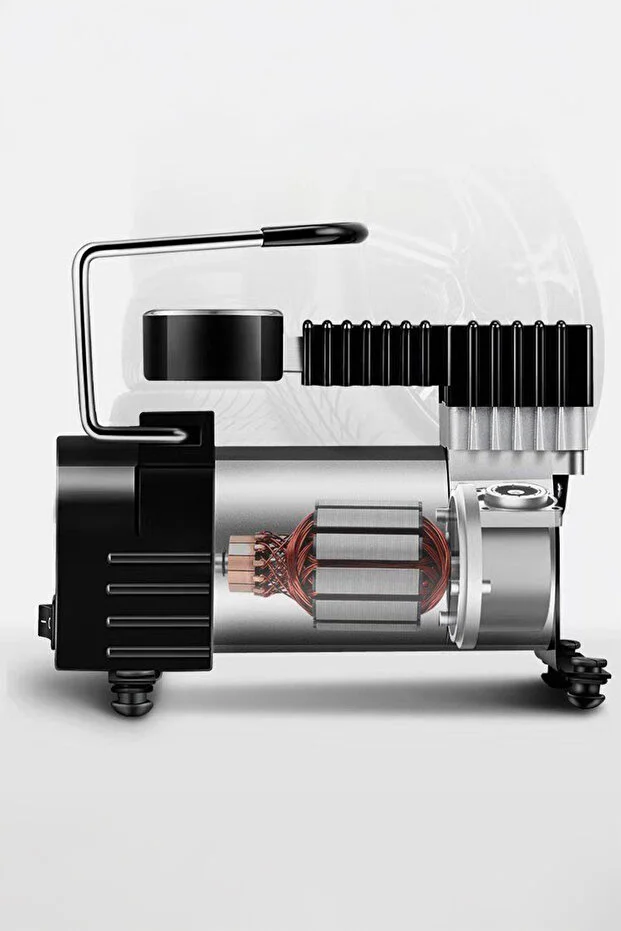 Taşınabilir Mini Kompresör 12V 120W - Araç Çakmak Girişli Lastik Şişirme Pompası (100 PSI)